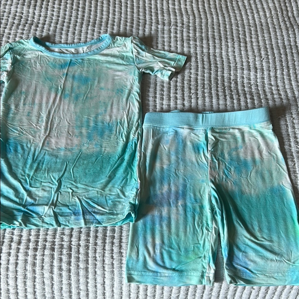 Little Sleepies Blue Pajama Set Soft Silky Lightweight